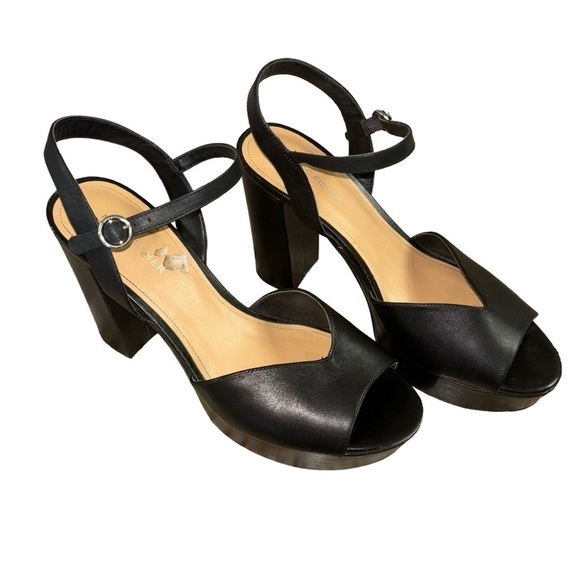 Marc Fisher Black Platform High Heels Women’s 10 Disco Mobwife Goth FairyGoth - Picture 5 of 16